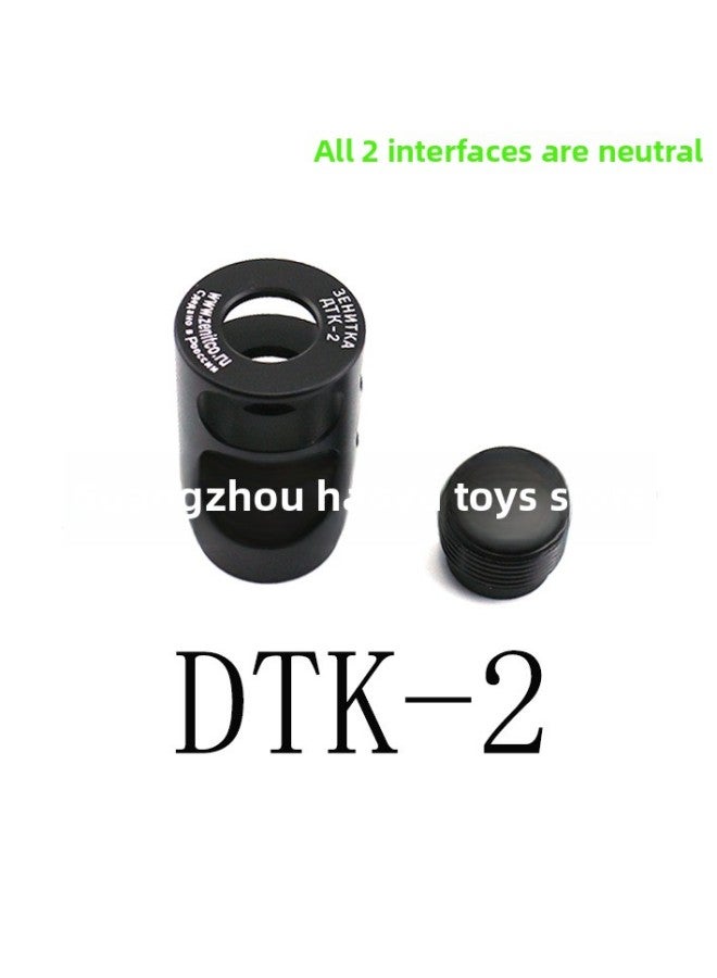 Renxiang Ak102 Metal Fire Cap DTK-2 Series Oblique Cut Cap Zeningte Silencer Accessories Decorative Toy-Color:Grey Simplified DTK-2 Metal Can Only Have 14 Reverse Teeth Without Adapter  - Image 2