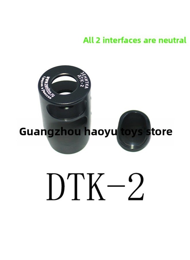 Renxiang Ak102 Metal Fire Cap DTK-2 Series Oblique Cut Cap Zeningte Silencer Accessories Decorative Toy-Color:Grey Simplified DTK-2 Metal Can Only Have 14 Reverse Teeth Without Adapter  - Image 1