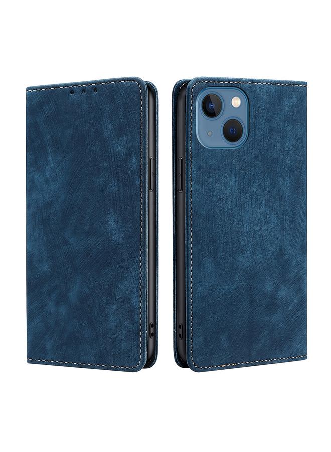 S-TOP Case For iPhone 14 Pro RFID Anti-theft Brush Magnetic Leather Phone Case - Image 1