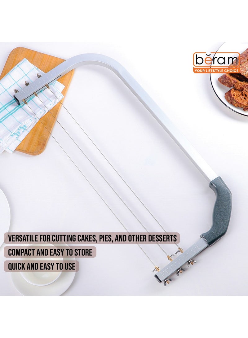 BERAM Cake Slicer Adjustable Cake Leveler Wide Saw Tooth Flexible Anti-Slip Handle Professional and Home Baking Stainless Steel  Baking Essentials Tools Cake Knife Cake Divider Cake Cutter Saw - Image 3