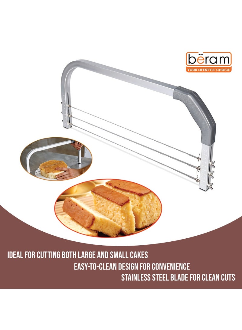 BERAM Cake Slicer Adjustable Cake Leveler Wide Saw Tooth Flexible Anti-Slip Handle Professional and Home Baking Stainless Steel  Baking Essentials Tools Cake Knife Cake Divider Cake Cutter Saw - Image 5