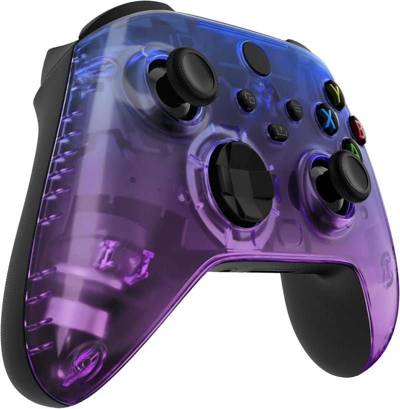 eXtremeRate غلاف شفاف لجهاز تحكم Xbox Series X S واقي لوحة أمامية مجموعة استبدال غلاف لجهاز تحكم Xbox Series S X-لا يشمل جهاز التحكم (Bluebell) - Image 4
