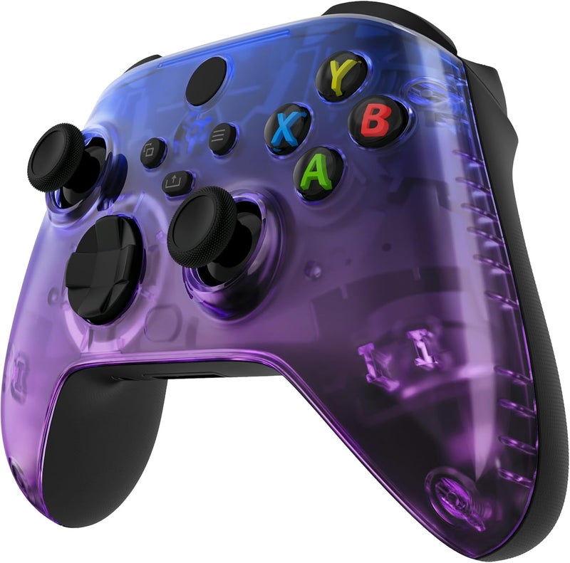 eXtremeRate غلاف شفاف لجهاز تحكم Xbox Series X S واقي لوحة أمامية مجموعة استبدال غلاف لجهاز تحكم Xbox Series S X-لا يشمل جهاز التحكم (Bluebell) - Image 5