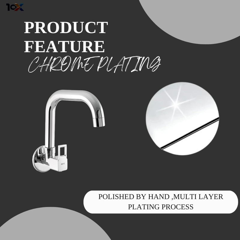 10X صنبور مطبخ نحاسي STT-98779 مثبت على الحائط (مدور) - Image 5