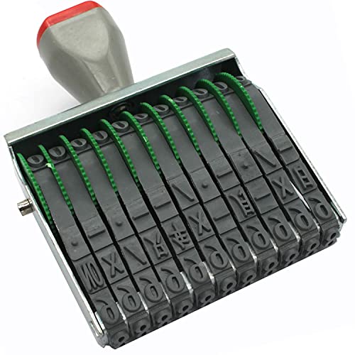 ZENG 11 Line Changeable Numbers 0-9 & Symbol Rubber Stamp, Fit for Date,Business Office & School Supplies, Imprint Size 68 x 7 mm, Multicolor - Image 5