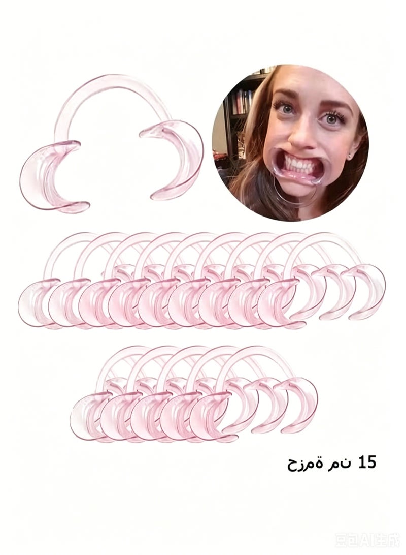 SUFADA 15-Pack Dental Cheek Retractor, Professional Autoclavable Mouth Opener Retractors, for Dentist, Teeth Whitening, Party, Mouthguard Challenge Game - Size M, - Image 1
