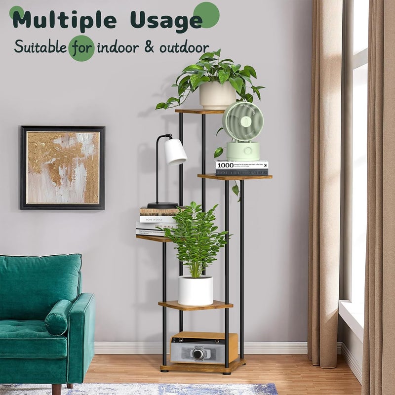Digtokore Plant Stand Indoor, 5-Tier Tall Plant Stands Plant Shelf Indoor Outdoor Clearance, Corner Display Rack Flower Pot Holder, Metal Flower Shelves for Multiple Plants - Image 3