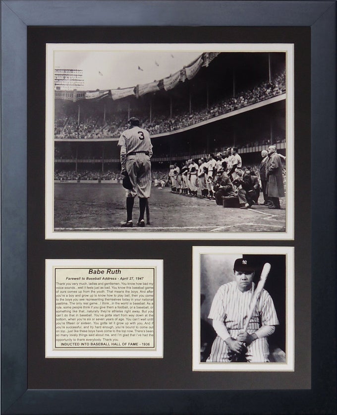 BABE RUTH FAREWELL FRAMED PHOTO COLLAGE 11X14INCH