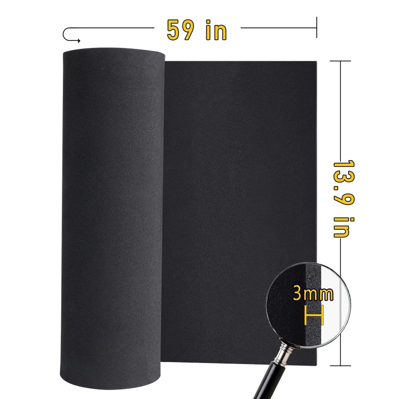 MEARCOOH Premium EVA Foam Sheet,3mm Thickï¼ˆ1mm to 20mm Black Foam Sheets Rollï¼Œ59"x13.9",High Density 86kg/m3 for Halloween Cosplay Costume, Crafts, DIY Projects by MEARCOOHâ€¦ - Image 2