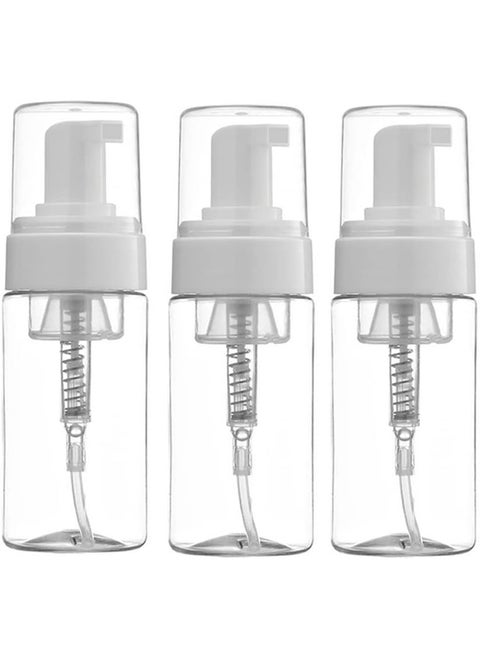Vipolish 3-Pack Refillable Multi-Purpose Clear Foaming Dispenser Bottles, 3.4oz/100ml, 3 Count