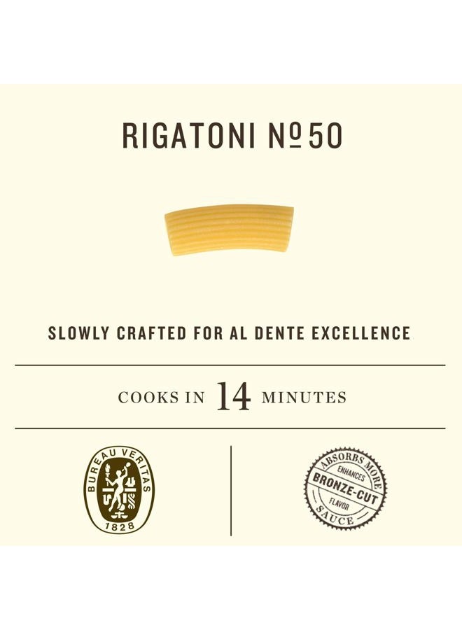 Rummo Rigatoni Pasta N.50 - Rigatoni Pasta Noodles, Italian Tube Pasta, Bronze Cut Pasta, Dry Pasta, Durum Wheat Pasta - 12 Ounce (Pack of 1) - Image 3