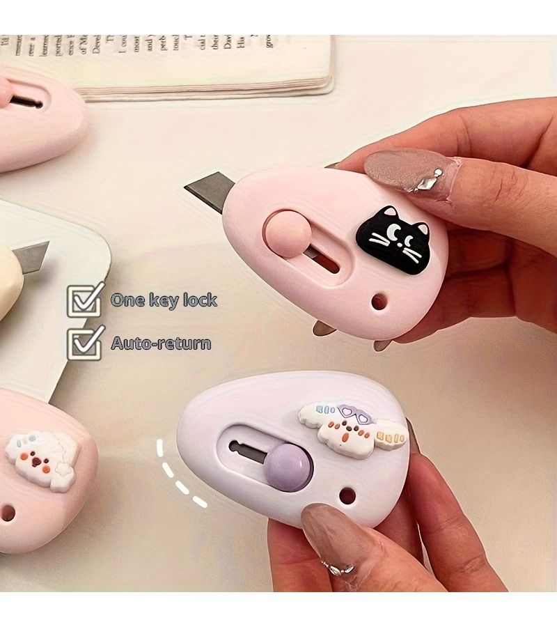 A Small Utility Knife For Students Home Use Package Letter Opener Random Color - Image 5