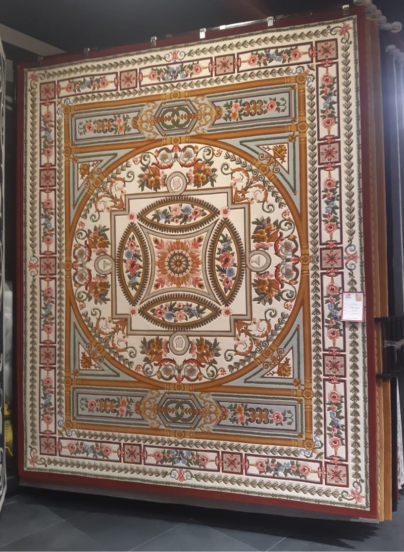 سجاد يدوي الصنع من صوف نيوزيلندا بنسبة 100% متعدد الألوان منسوج يدويًا 240 × 300 سم - Image 1