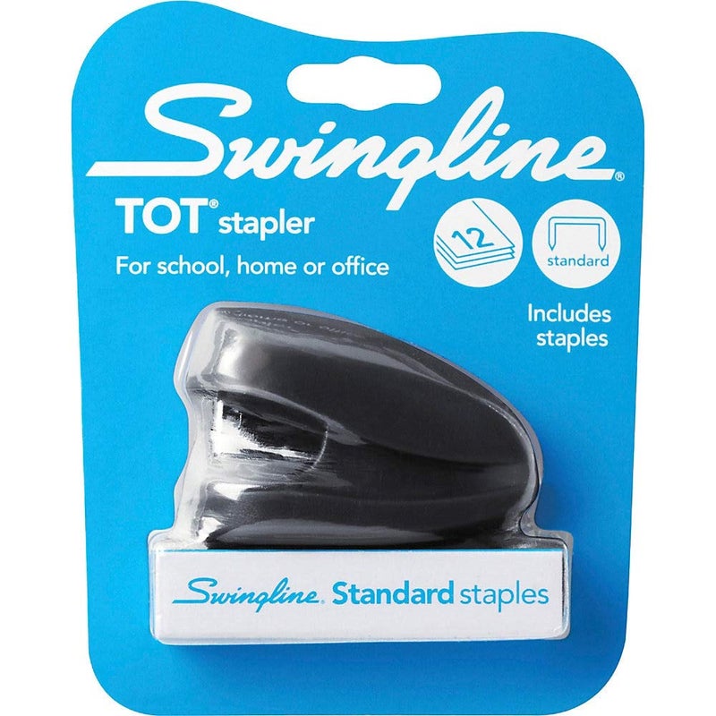 Swingline Tot Mini Stapler, 12 Sheet Capacity, Jam Free, includes 1000 Staples and Built-In Staple Remover, Black (79171) - Image 3