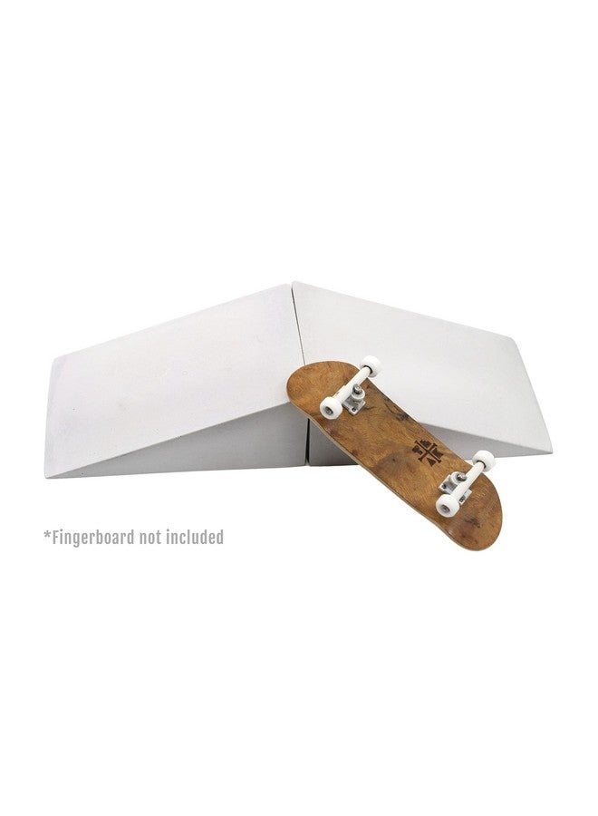 Teak Tuning 2PK Monument Series Concrete Fingerboard Medium Kicker Ramp Obstacles - 4" Long, 1.5" Tall - Ultra Premium, Super Durable Polymer Modified Concrete - Sterling Gray Colorway - Image 5