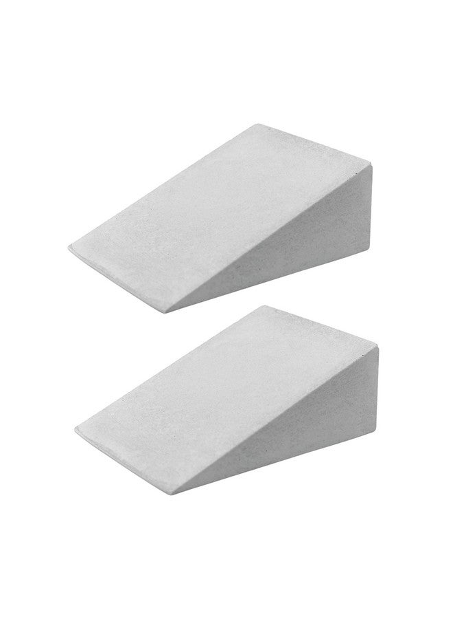 Teak Tuning 2PK Monument Series Concrete Fingerboard Medium Kicker Ramp Obstacles - 4" Long, 1.5" Tall - Ultra Premium, Super Durable Polymer Modified Concrete - Sterling Gray Colorway - Image 1