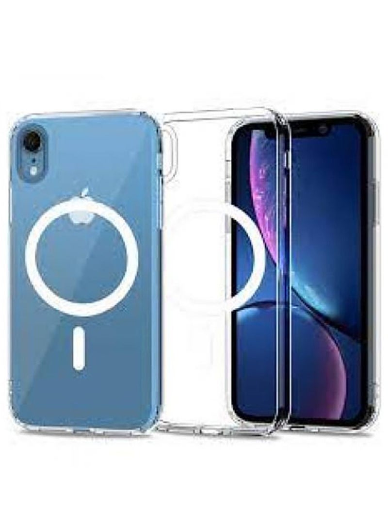 For IPhone XR (6.1 INCH) Electroplating Shockproof Magsafe Case (Transparent)  - Image 1