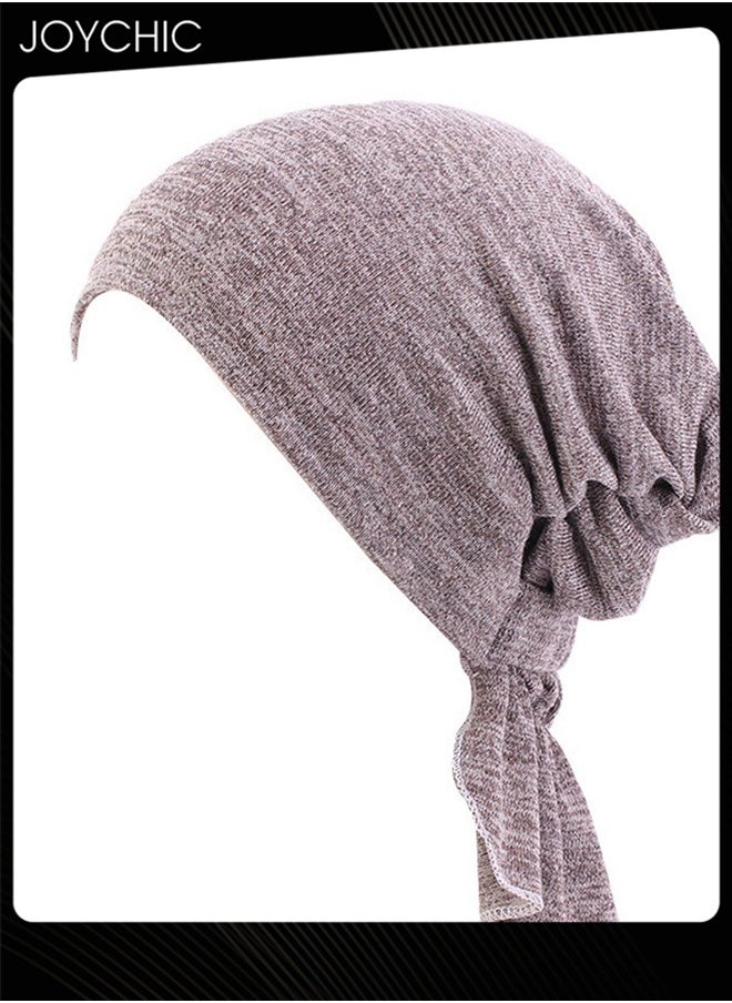 Joychic - Chemo Stretchy Soft Cotton Hat Turban Cap Cover Hair Loss Head Scarf Wrap Pre-Tied Headwear Strech Bandana - Image 1