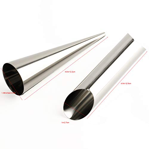forkmannie Cream Horn Molds Stainless Steel Cone Tubular Shaped Mold for Cannoli Tubes Croissant (cream cone) - Image 2