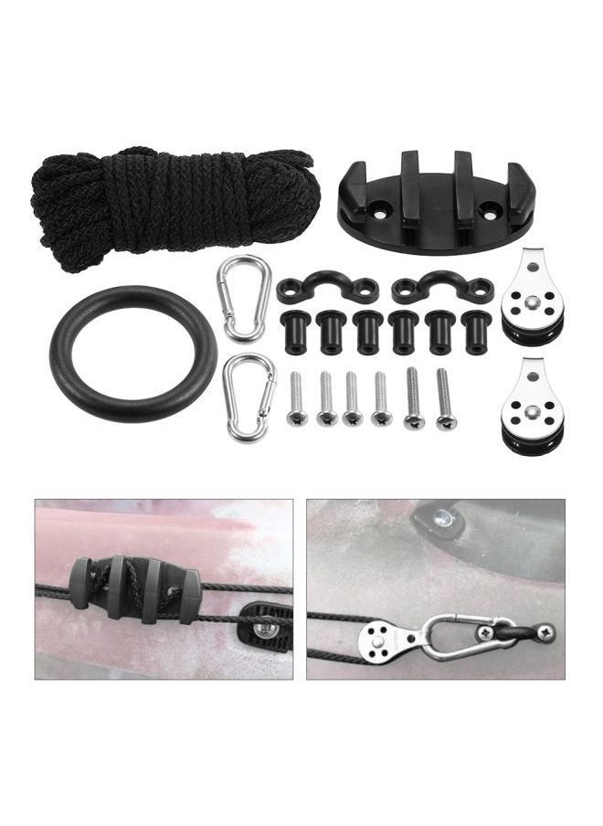 NIBEMINENT 21-Piece Kayak Canoe Anchor Trolley Kit 16x11x4centimeter  - Image 3