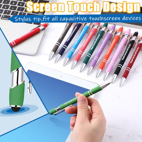 Seajan 36 Pcs Employee Appreciation Gift Pen Bulk Thank You for All You Do 2 in 1 Stylus Pen Multicolor Fine Point Pens for Men Women Coworker Volunteer Teacher Student - Image 4