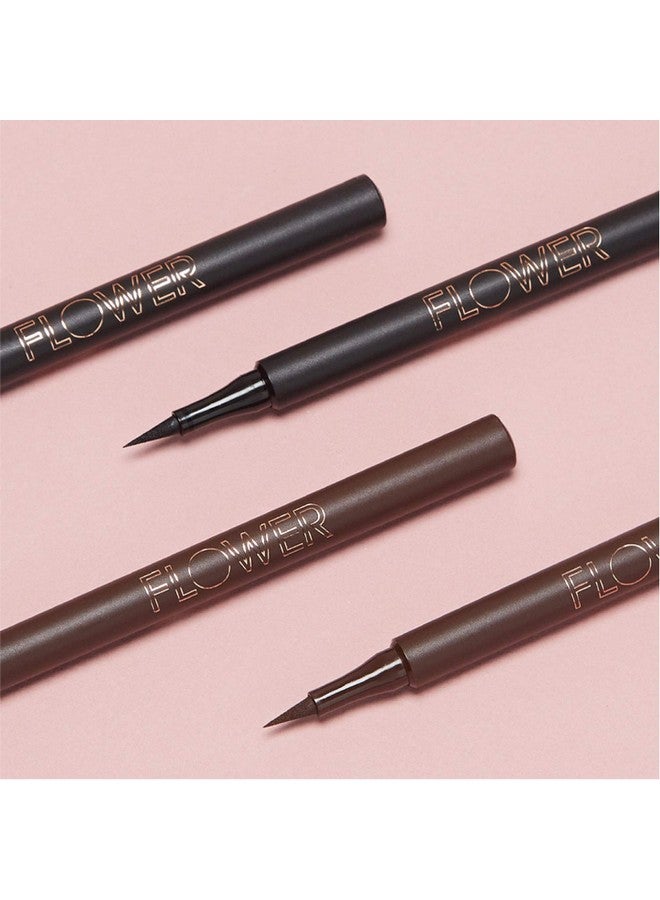 FLOWER BEAUTY By Drew Barrymore Forever Wear Winged Eyeliner - Long-Lasting + Smudge-Proof - Liquid Eyeliner + Winged Applicator (All-Nighter) - Image 4
