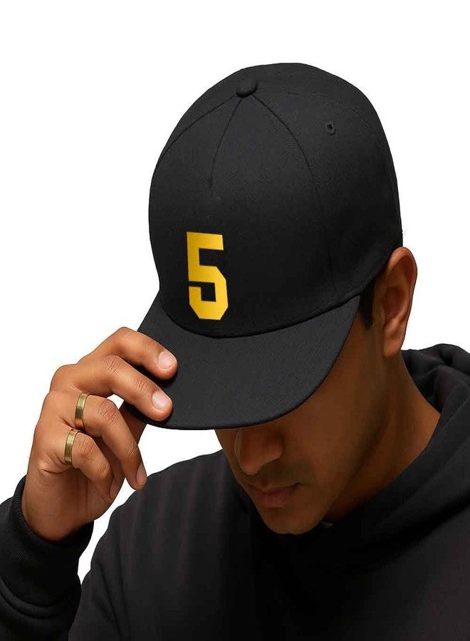 Nutcase Personalized Flat Brim Cap with Number - Black Hip Hop Cap for Men - Image 3