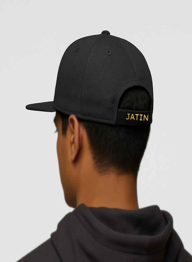 Nutcase Personalized Flat Brim Cap with Number - Black Hip Hop Cap for Men - Image 5