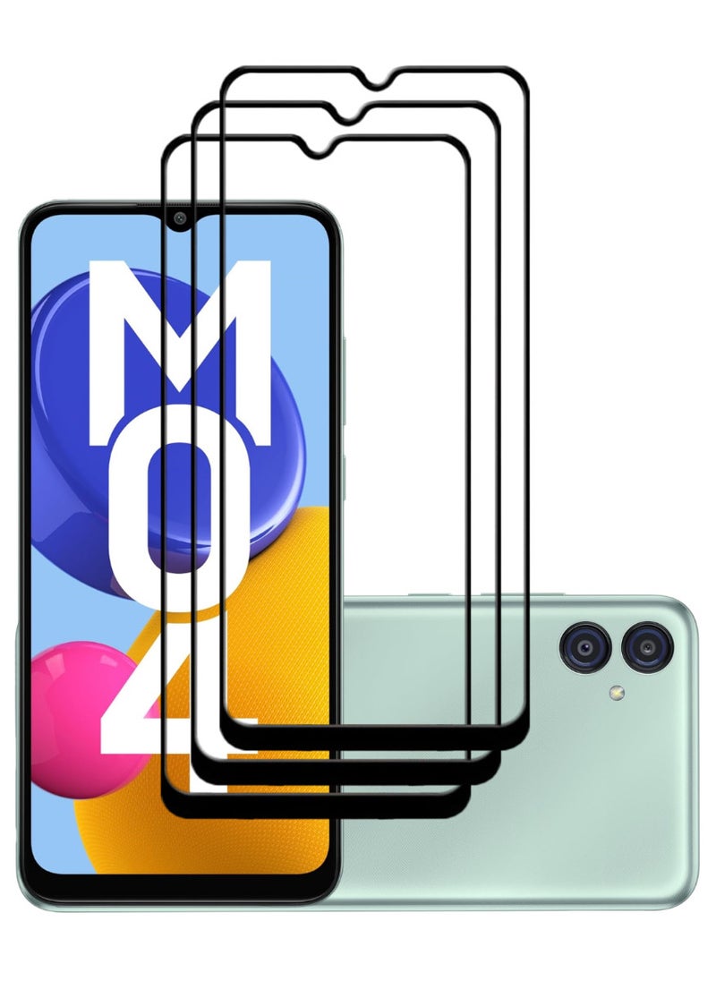 ACLIX 3 Pieces Antistatic ESD Dustproof Premium Quality High Definition Tempered Glass Screen Protector Designed For Samsung Galaxy M04 - Image 1