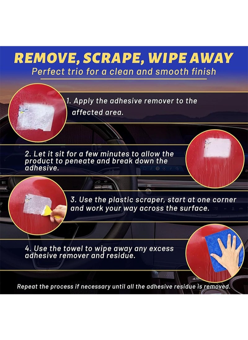 Aikanbo High Performance Multi Functional Adhesive Remover，With Scraper, Glue Remover Spray, Easily Remove Adhesive And Car Stickers, For Label Sticker Residue (100ml)  - Image 4