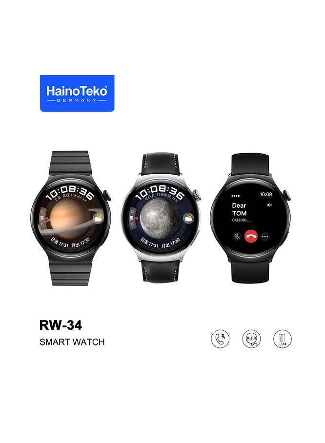 Haino Teko Haino Teko RW34 Smartwatch – AMOLED Display, Watch 4 Design, Stylish & Functional - Image 3