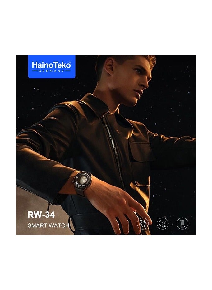 Haino Teko Haino Teko RW34 Smartwatch – AMOLED Display, Watch 4 Design, Stylish & Functional - Image 4