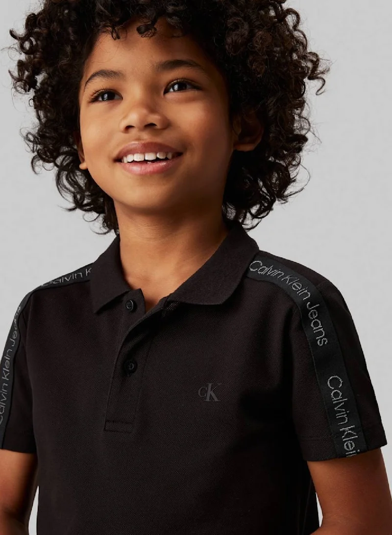 Calvin Klein Jeans Sleeve Tape Slim Short Sleeve Polo