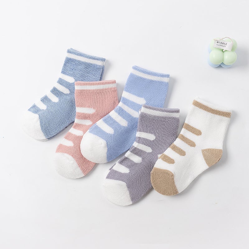 Children'S Socks Boys' Mid-Calf Socks Breathable Versatile Cartoon Cute Baby Newborn Baby Socks - Image 1