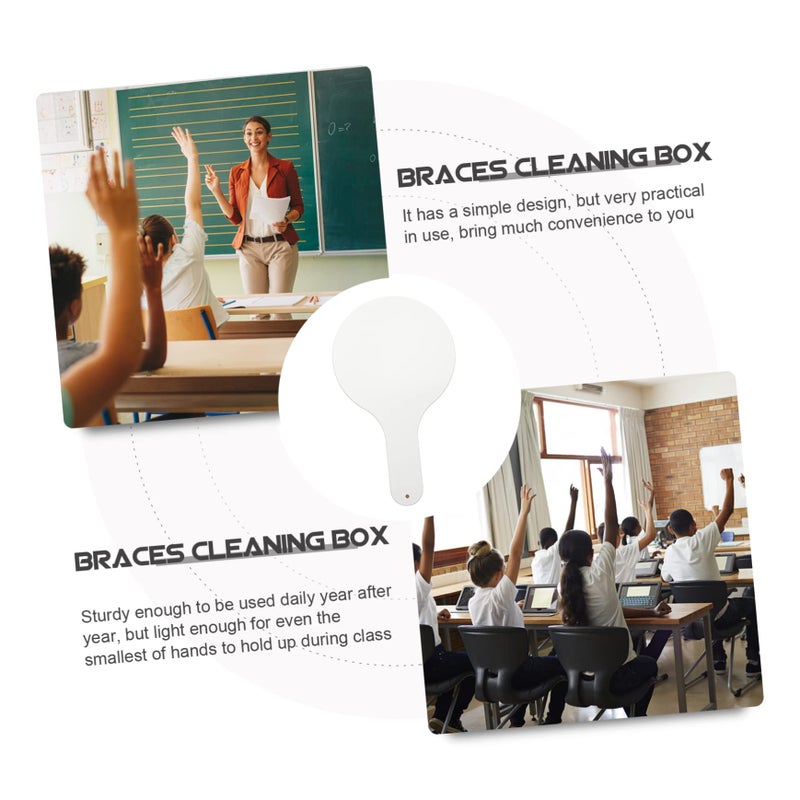 Double Sided Dry Erase Answer Paddles 4 Pack Handheld Whiteboards for Classroom Teachers Students - Image 4