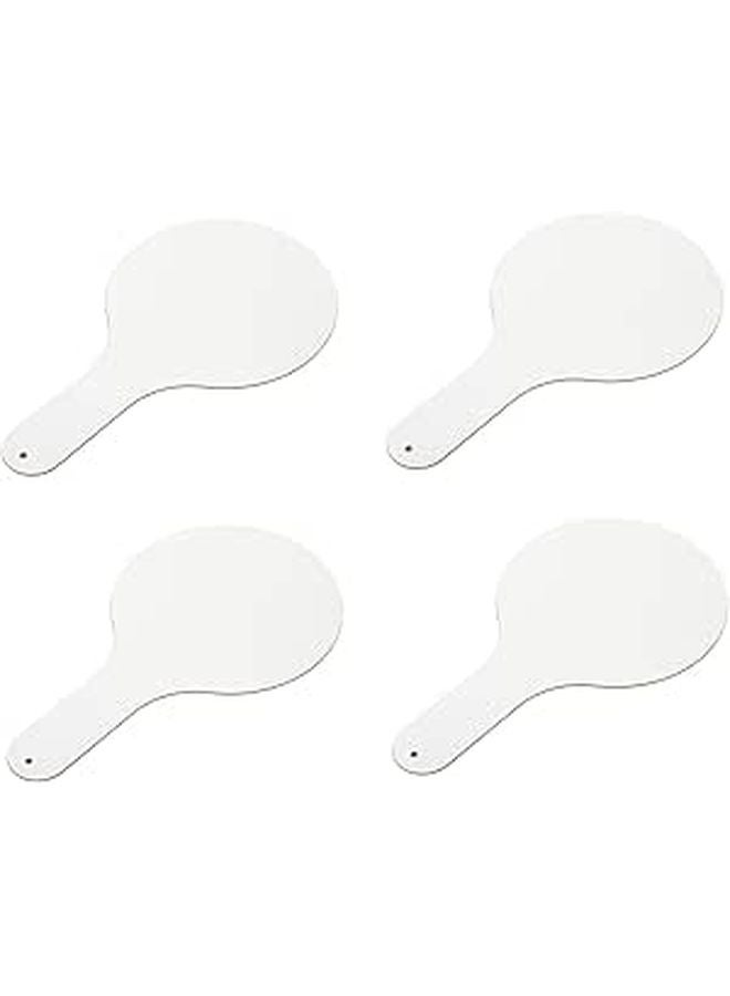 Double Sided Dry Erase Answer Paddles 4 Pack Handheld Whiteboards for Classroom Teachers Students - Image 1