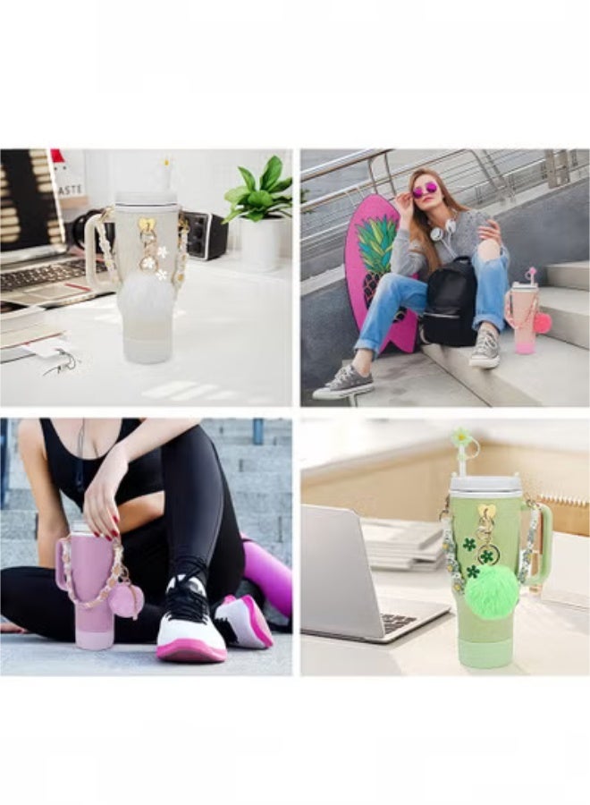 Stanley حزمة ملحقات كأس ستانلي، حزام مقبض، غلاف سيليكون، غطاء قشة، وسحر لكؤوس 40 أونصة و30 أونصة - Image 4