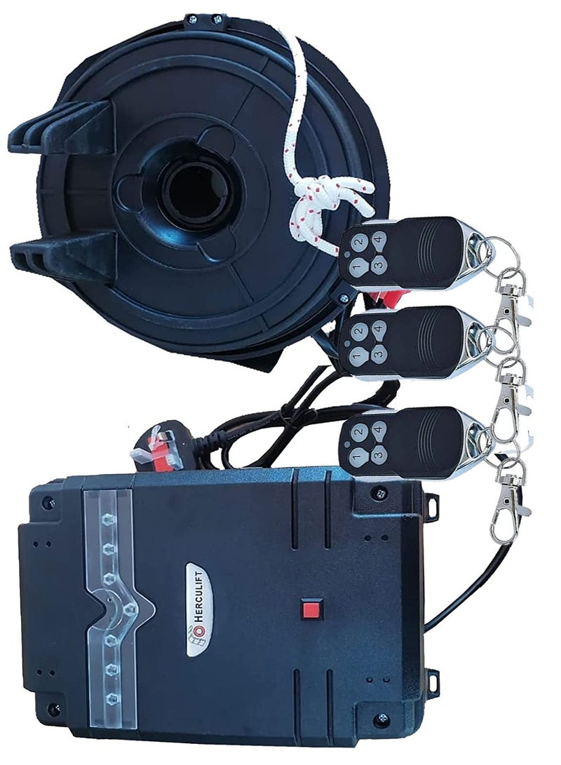 HERCULIFT Garage Door Roll Machine,  with 3 Remote, control, manual ، Powerful & Secure Garage Opener | Manual Release, Auto Reverse, Weatherproof Design، Automatic Garage Door Motor | Silent, Durable & Smart Control | Easy DIY Install - Image 2