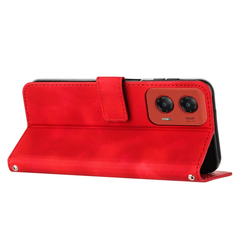 HuHa Protective Cover For Motorola Moto G Stylus 5G 2024 Dream Triangle Leather Phone Case with Lanyard(Red) - Image 3