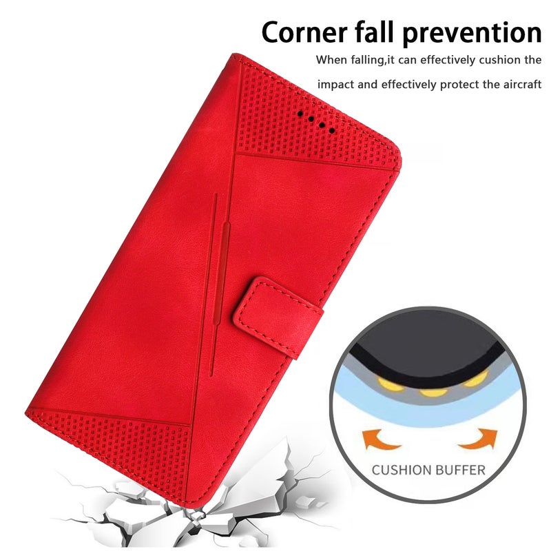 HuHa Protective Cover For Motorola Moto G Stylus 5G 2024 Dream Triangle Leather Phone Case with Lanyard(Red) - Image 5