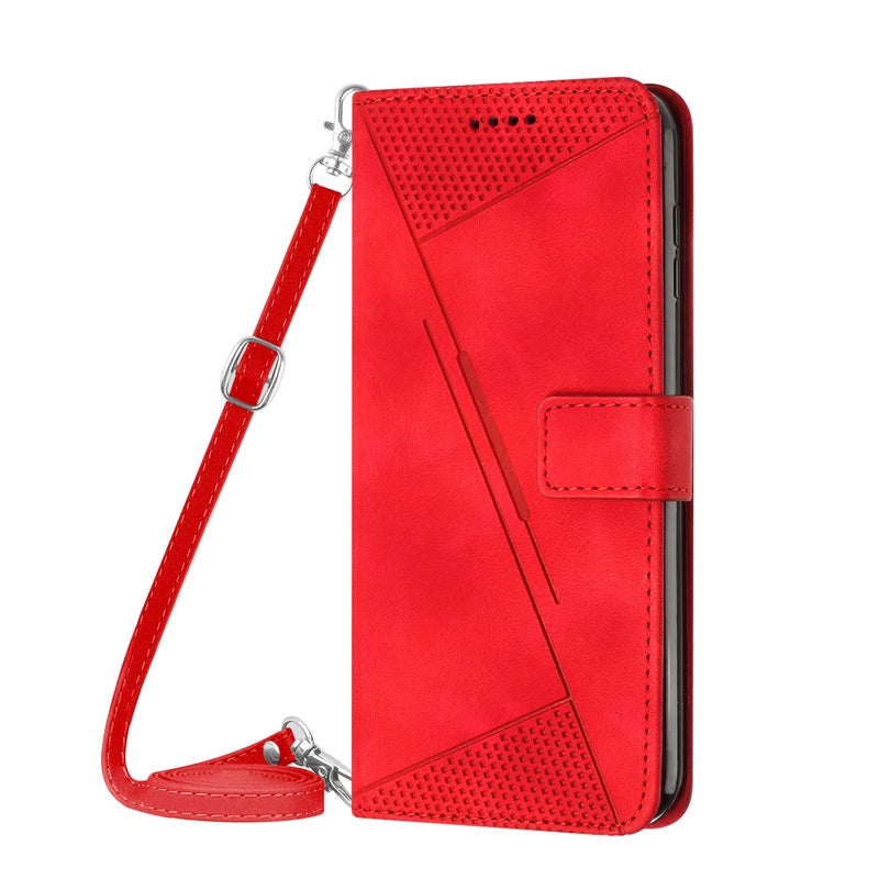 HuHa Protective Cover For Motorola Moto G Stylus 5G 2024 Dream Triangle Leather Phone Case with Lanyard(Red) - Image 2