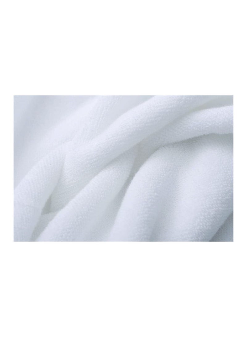 ماهمير مناشف حمام بيضاء فاخرة كبيرة - قطن مصري دائري | منشفة حمام عالية الامتصاص من مجموعة المنتجعات الصحية للفنادق | 70 × 140 سم ابيض، عبوة من منشفة واحدة - Image 4