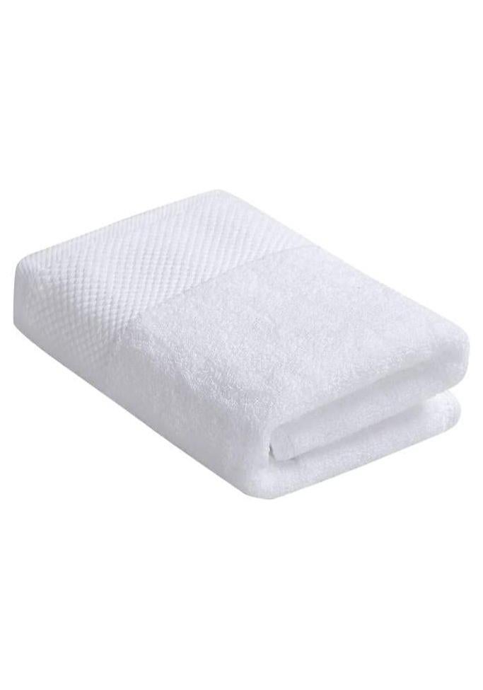 Luxury White Bath Towels Large - Circlet Egyptian Cotton | Highly Absorbent Hotel spa Collection Bathroom Towel 70*140cm White, (Pack of 1 Towel)