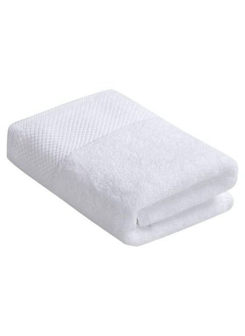 Luxury White Bath Towels Large - Circlet Egyptian Cotton | Highly Absorbent Hotel spa Collection Bathroom Towel  70*140cm White, (Pack of 1 Towel)
