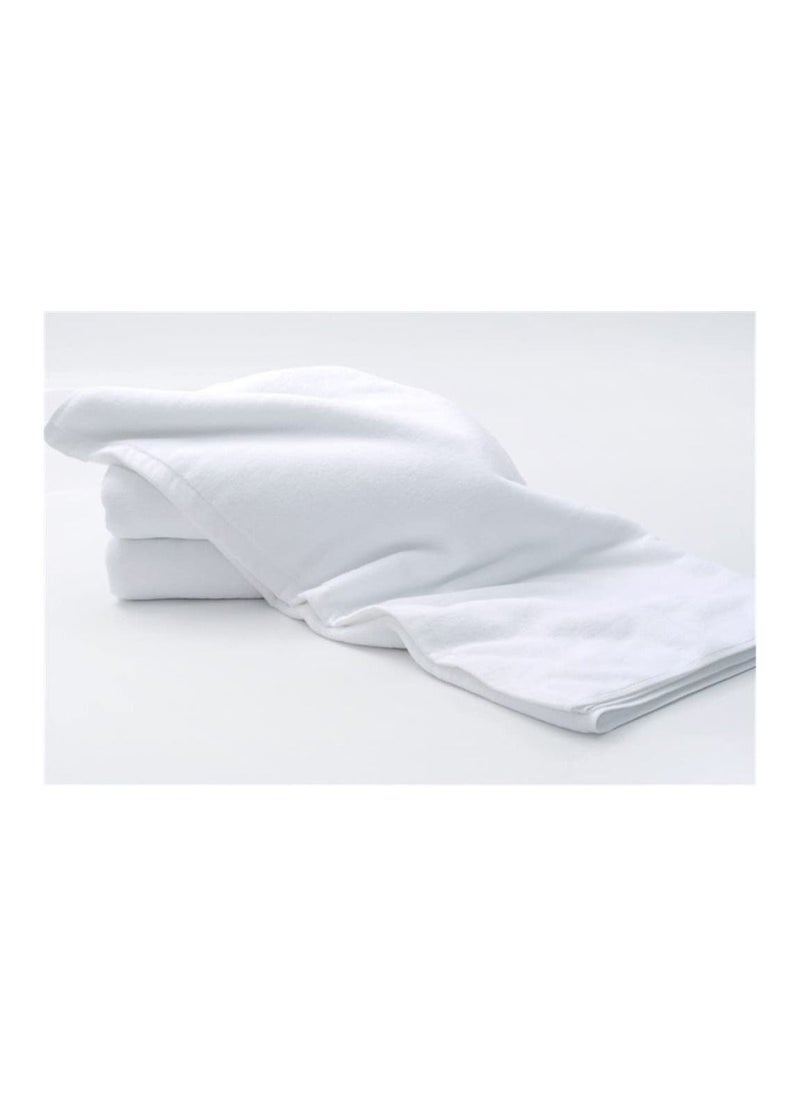 MahMir Luxury White Bath Towels Large - Circlet Egyptian Cotton | Highly Absorbent Hotel spa Collection Bathroom Towel  70*140cm White, (Pack of 1 Towel)  - Image 3