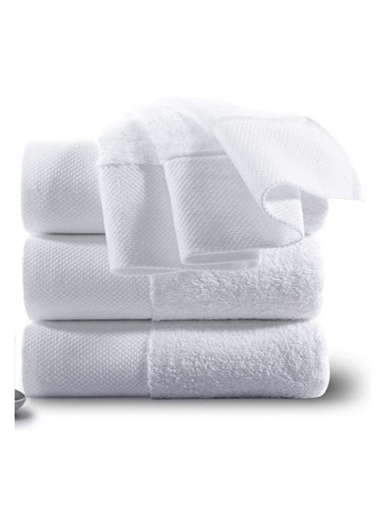 Luxury White Bath Towels Large - Circlet Egyptian Cotton | Highly Absorbent Hotel spa Collection Bathroom Towel  70*140cm White, (Pack of 1 Towel)