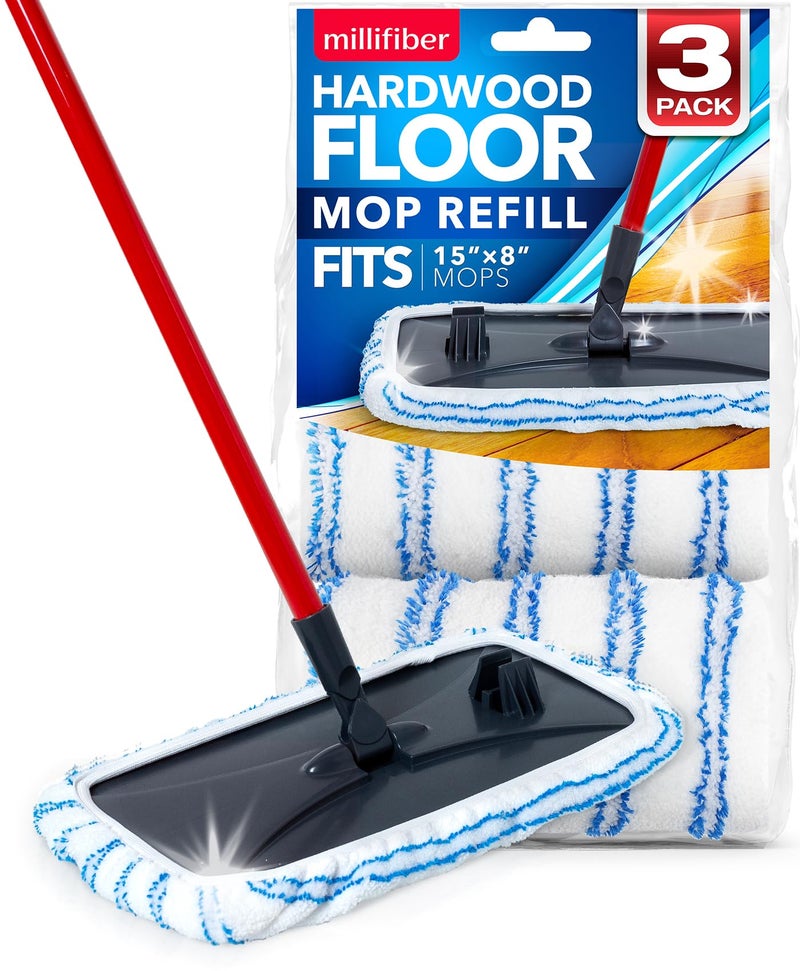 Millifiber Microfiber Mop Refills 15x8 Inches, 3-Pack (Mop is Not Included) - Image 1