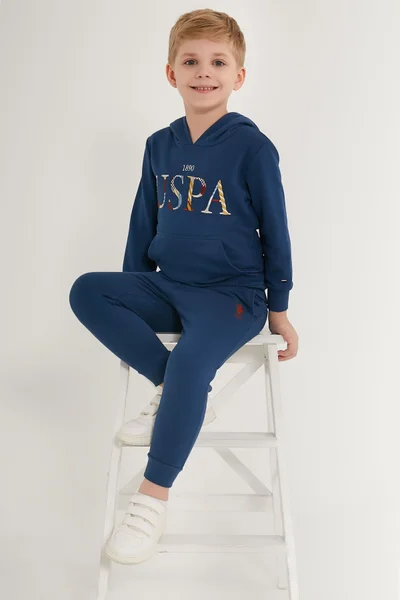 U.S. Polo Assn. U.S. Polo Assn. Boys Navy Tracksuit Set