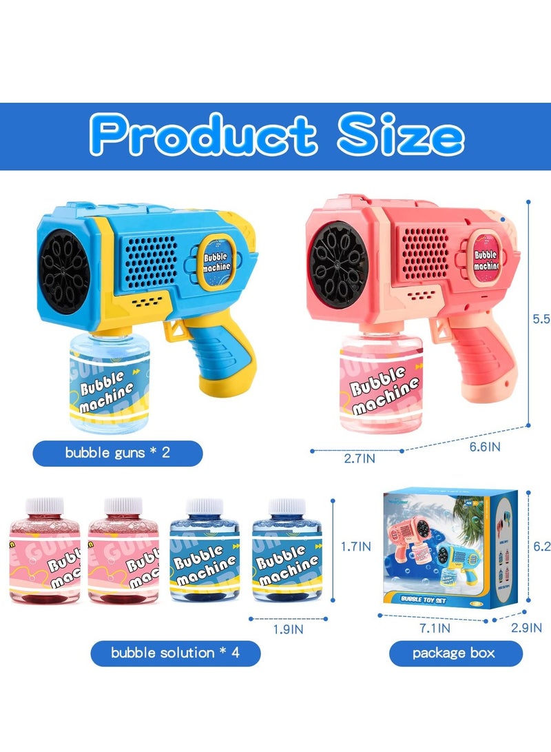 Bubble Gun For Toddlers, Automatic Bubble Machine For Kids, Bubble Blower With 2 Bubble Solution Refill Bottles And Led Lights, Outdoor Summer Bubble Party Favors, Birthday Gifts - Image 3