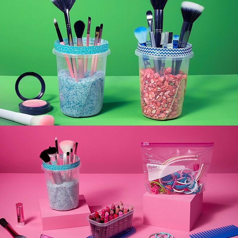 Ziploc Twist N Loc Food Storage Meal Prep Containers Reusable for Kitchen Organization, Dishwasher Safe, Small Round, 9 Count - Image 3